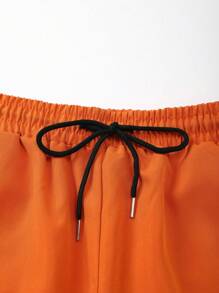 Surfspeed Men's Tropical Print Casual Shirt & Shorts Set, Vacation Outfit Men Vacation Short Sets Men Hawaii Outfit Short Set Men Flowers - Orange - View 6