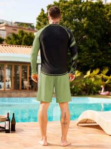 Surfspeed 2 件男士长袖泳衣套装 - 上衣和短裤 - 彩色 - 查看 2