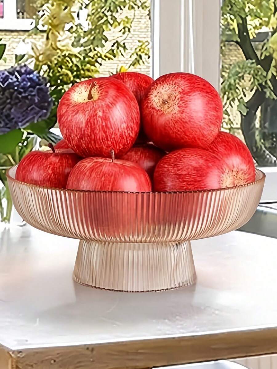 1/6pcs Fake Fruit Artificial Apples, Decorative Fruit Lifelike Faux Apples Realistic Fruits Apple Decorations For Kitchen, Realistic Fake Fruits Party Props Home Decor - Red - View 1