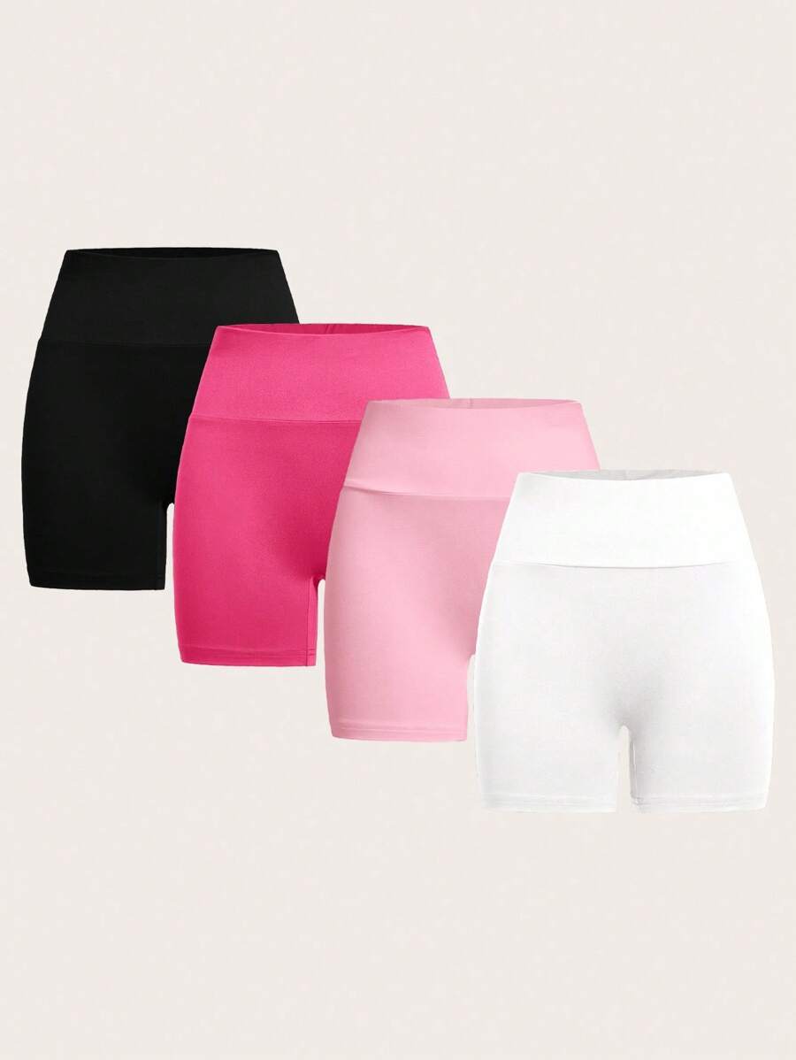 SHEIN EZwear 夏季休闲针织无缝女式七分紧身裤 - 彩色 - 查看 1