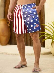 Surfspeed Quần short đi biển rộng rãi có dây rút eo cho nam, mùa hè - Nhiều màu - Xem 5