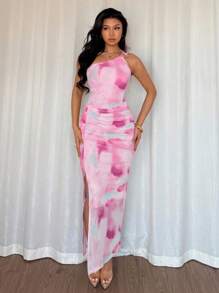 Islaluna Đầm thanh lịch hở vai kim loại cho nữ - Nhiều màu - Xem 5