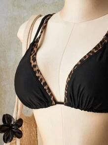 SHEIN ICON قطعة واحدة من ملابس علوية بكيني مقاس كبير للنساء، لون أحادي، ذو أشرطة سباغيتي قابلة للتباديل مناسبة للخروج في الصيف بأسلوب Y2k - متعدد الألوان - مشاهدة 6