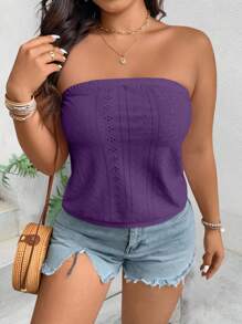 SHEIN Holidaya Top tube décontracté/de vacances pour femme grande taille