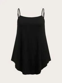 SHEIN EZwear 2 chiếc áo hai dây họa tiết da báo và trơn cỡ lớn, thích hợp cho du lịch và nghỉ dưỡng mùa hè - Nhiều màu - Xem 8