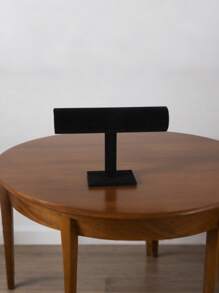 1 件 T 形天鹅绒珠宝展示架，单层手链收纳架，适用于头带、项链、手表、手链展示架 1 件，黑色手链收纳架，适用于家庭 - 黑色 - 查看 3