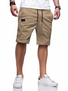 Manfinity Homme 2pcs Men's Loose Fit Drawstring Waist Slant Pocket Shorts