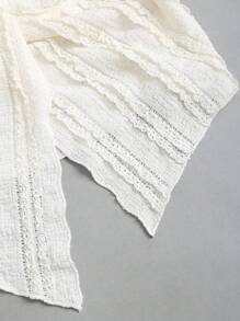 Sweetra French Sweet Ruffled Camisole Twist Knot Top With Double Ruffle Hem A-Line Mini Skirt 2 Pieces Set For Women, Spring/Summer - Apricot - View 7