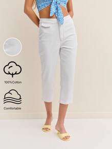 Nöista Pantalones capri ajustados para mujer, estilo casual diario, para salir, pantalones cortos de verano, estilo de vacaciones, pantalones de uso diario