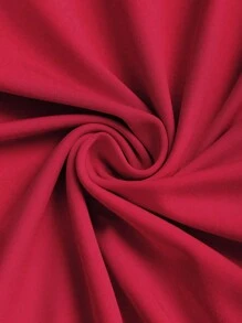 SHEIN PETITE 女士甜美粉色蕾丝吊带鱼尾长裙，春夏 - 紅色 - 查看 4