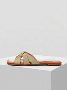 MOTF PREMIUM 女士简约方头舒适平底凉鞋