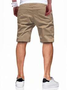 Manfinity Homme 2pcs Men's Loose Fit Drawstring Waist Slant Pocket Shorts