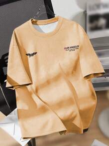 Manfinity EMRG 男士字母印花圆领短袖休闲T恤，夏季