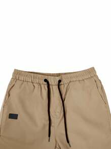 Manfinity Homme 2pcs Men's Loose Fit Drawstring Waist Slant Pocket Shorts