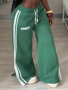 Coolane Women's Summer Cool Girl Streetwear Going Out Sport Comfortable Soccer Green Fitted Pants Graduation,Back To School Outfits,Graduation,Teacher Outfits For Women,Back To School - Green - View 1