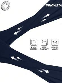 Innovista 金属光泽运动紧身裤 高腰V腰提臀 日常休闲瑜伽 HIIT训练 办公室到健身房 高弹力紧身裤 运动裤 舒适运动 功能性网眼拼接 透气镂空 健身 秋季新款 女款 实用时尚 撞色滚边 - 藍色 - 查看 5