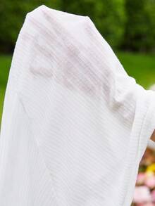 SHEIN 返校少女休闲简约舒适短款夹克 - 白色 - 查看 5