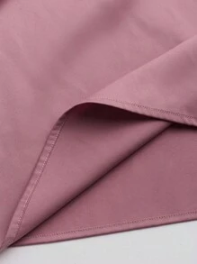 INAWLY Plus Size Women Summer Fashion Solid Color Surplice Neck Wrap Knot Side Bodycon Dress - Purple - View 5