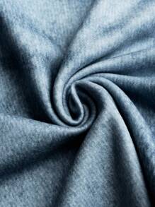 INAWLY Quần short bó in họa tiết denim thường ngày cho nữ - Màu xanh lam - Xem 3