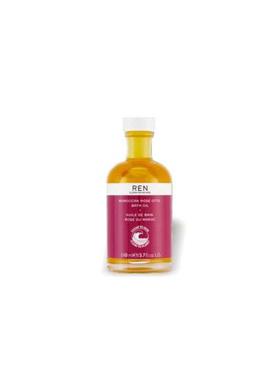 REN Clean Skincare Moroccan Rose Otto Bath Oil 110 Ml – Bath Oil, Hydrating, For Women, Rose, Rose Otto Oil, Suitable For Evening Relaxation