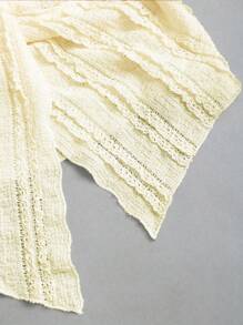 Sweetra 2pcs/Set Women's Sweet Ruffle Strap Twist Tank Top And Layered Ruffle Hem A-Line Mini Skirt Set, Spring/Summer - Yellow - View 7