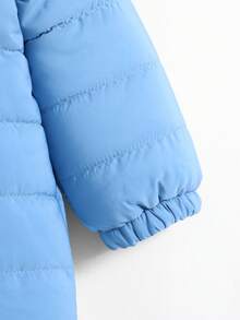 SHEIN Playful Pals 婴幼儿男童冬季新款纯棉连帽连体衣，带可爱耳朵装饰，3M-3T，男婴连体衣，婴儿服装，新生儿连体衣，幼儿连帽连体裤，幼儿秋冬泰迪羊毛连体衣