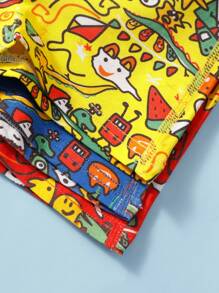 3件装男童疯狂怪物印花柔软棉质平角内裤 - 彩色 - 查看 6