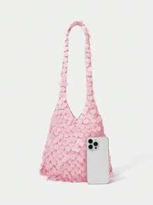 SHECARRY Women's Fashion Sequins Decorated Large Capacity Shoulder Bag For Travel