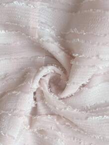 Rafferiza Rochie scurtă Islaluna pentru femei, cu imprimeu jacquard, stil romantic de vacanță, cu rochie lungă, set din 2 piese - Roz - Vizualizare 7