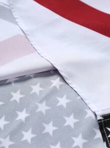 Manfinity LEGND Camisa de manga corta casual estilo americano con estampado, para verano - Multicolor - Ver 6