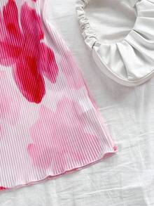 Soleia 女式露背花卉印花褶皱迷你连衣裙，修身廓形，适合度假、约会、下午茶、节日、音乐节、波西米亚风、春夏季 - 彩色 - 查看 3