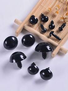 50 件/套 DIY 娃娃眼球黑眼圈适用于毛绒玩具、钩针编织、缝纫工艺品 - 塑料工艺品用品适用于 DIY 面料、服装、熊制作、手工配件 - 黑色 - 查看 4