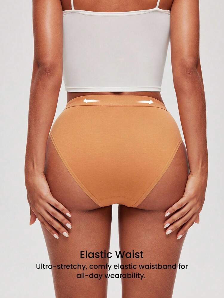 3-Pack Cotton High-Waist High-Leg Cheeky Panties Set