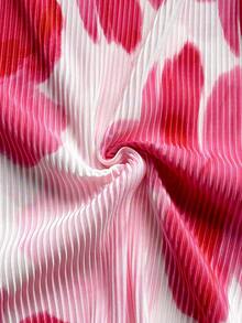 Soleia 女式露背花卉印花褶皱迷你连衣裙，修身廓形，适合度假、约会、下午茶、节日、音乐节、波西米亚风、春夏季 - 彩色 - 查看 7