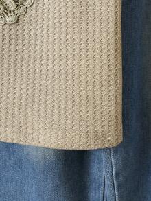 SHEIN Girls' Vacation Beach Countryside Crochet Ruffled Halter Cropped Tank Top, Summer