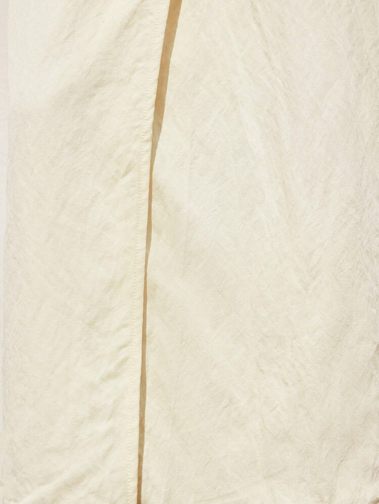 SHEIN Maija Women's Solid Color Side Buckle Design Open Hem Casual Skirt Creme SkirtWith Slit Split Skirt Resort Wear Beige Skirt Business Casual Women's Wear, Office Wear, Low-Key Old Money Style, Effortless Temperament, High-End Urban Commuting, The Same Style As The Editor-In-Chief Of The Magazine, Urban Social Vacation Party Wear, Charming, Low-Key And Durable Basic Style, Versatile And Not Picky Clothing, Street Fashion Wear, Clothing, Coffee Shop, Relaxed Wear Business Casual Women's Office Wear