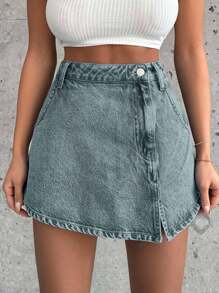 EURMUSE 100% Cotton, váy bó sát, xẻ tà chi tiết - Rửa nhẹ - Xem 7