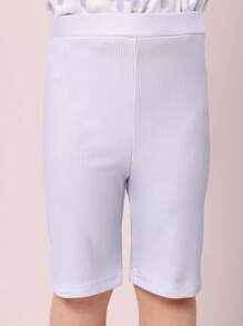 SUMWON Adorable Daisy Print Cropped T-Shirt Girls Summer Floral Pattern Toddler Tee Set Spring Garden Collection - Mauve Purple - View 6