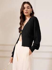 Briarwyn Áo khoác cardigan họa tiết hoa 3D kim loại trơn màu cho nữ Áo khoác cardigan họa tiết hoa 3D kim loại trơn màu cho nữ, Khóa kim loại hình hoa hồng, Áo khoác cardigan len, Thời trang thu đông cho nữ, Phong cách cổ điển cho nữ, Màu đen, Dành cho nữ - màu đen - Xem 7