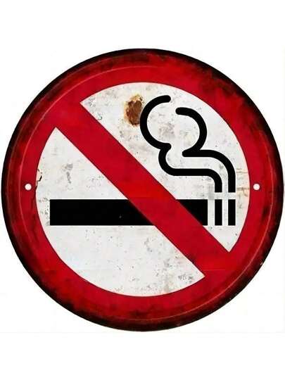 1 件金属警告标志，多种图案可选，防水圆形锡标牌，易于安装，随机侧面预钻孔，私家道路/禁止擅入/视频监控墙面装饰