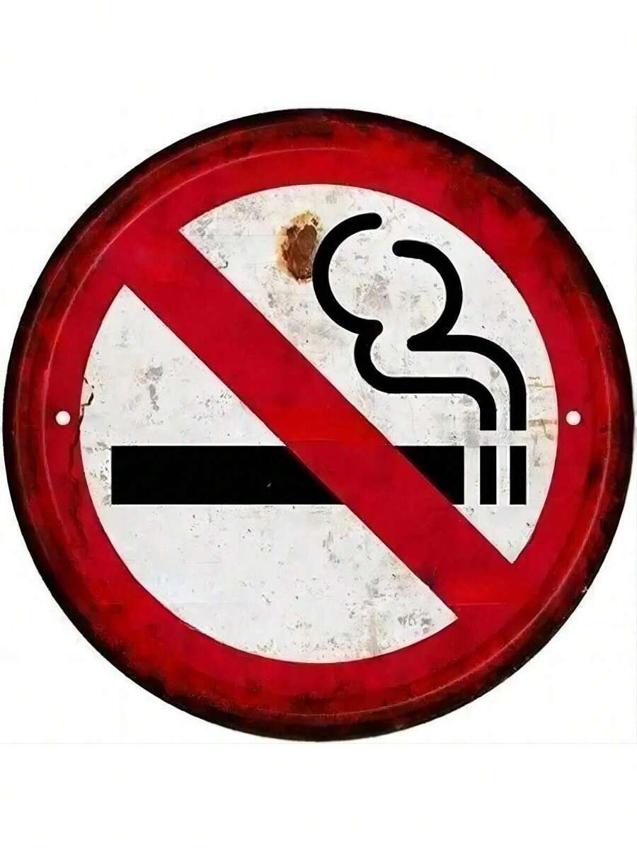 1pc Metal Warning Sign, Multiple Patterns Available, Waterproof Round Tin Sign, Easy Installation, Pre-Drilled Holes On Random Sides, Private Road/No Trespassing/Video Surveillance Wall Decor - Multicolor 6 - View 1