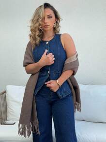 Jeta Ari 1 CHIẾC KHĂN QUÀNG CỔ THƯỜNG NGÀY CHO PHỤ NỮ - Cà phê nâu - Xem 5