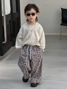 Dazy Kids 秋季男童宽松休闲豹纹裤