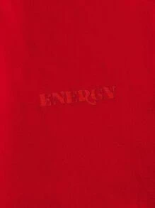 Manfinity RebelGame Men's Casual Loose Hamburger & Letter Graphic T-Shirt, Summer Men Graphic Tees Red Hamburger Graphic Tee Hot Dog Shirt Men Slogan Graphic Tee Food Graphic Tee Men Graphic Tees Red Streetwear Graphic Tee Burger Shirt - Red - View 3