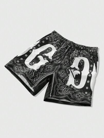 Street Life Herren bedruckte Webware-Lässig-Shorts, geeignet für Frühling und Sommer