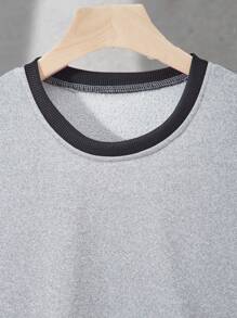 2pcs/Set Men & Teenage Boys Casual Round Neck Sweatshirt & Sports Outfit Set, Spring/Autumn Fall Winter