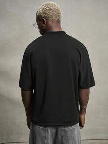 PAVTROS Manfinity Streetrush 男士休闲宽松水钻装饰“RICH SOON”图案 T 恤，适合日常穿着、男友/丈夫礼物、周年纪念礼物 男士黑色图案 T 恤 水钻图案 T 恤 Rich Soon T 恤 水钻 T 恤 男士水钻 T 恤，嘻哈街头，男朋友礼物，男士街头服饰 - 黑色 - 查看 3