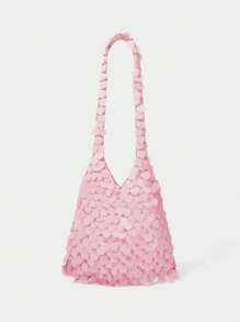 SHECARRY Women's Fashion Sequins Decorated Large Capacity Shoulder Bag For Travel