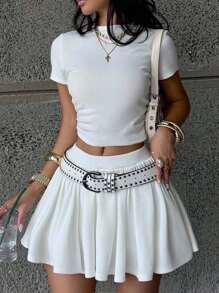 Coolane Kids Teen Girls Spring/Summer Two Pieces Outfits For Daily Wear,Back To School, Y2K,Streetwear ,Petite Clothing