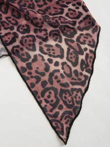 SHEIN LUNE Summer Fashionable Leopard Print Twist Front Crop Top - Multicolor - View 6